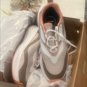 Vessi Women's Sneakers - White, Orange, and Gray brand new never worn